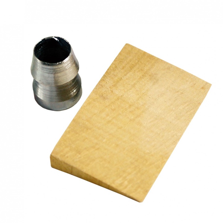 Pana de lemn, Polska, 25mm, Inel metalic, 8mm, Bej