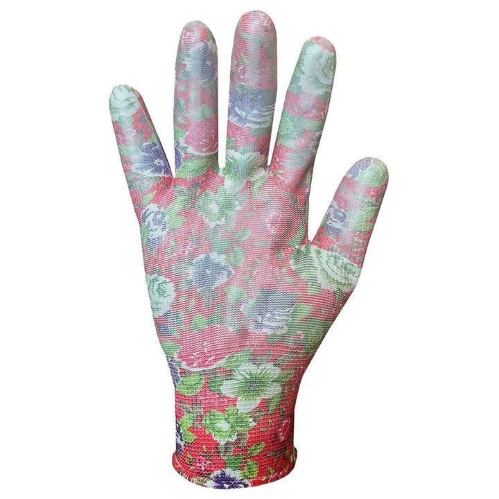 Manusi de gradinarit, Verto, Poliester/Poliuretan, 7 inch, Multicolor