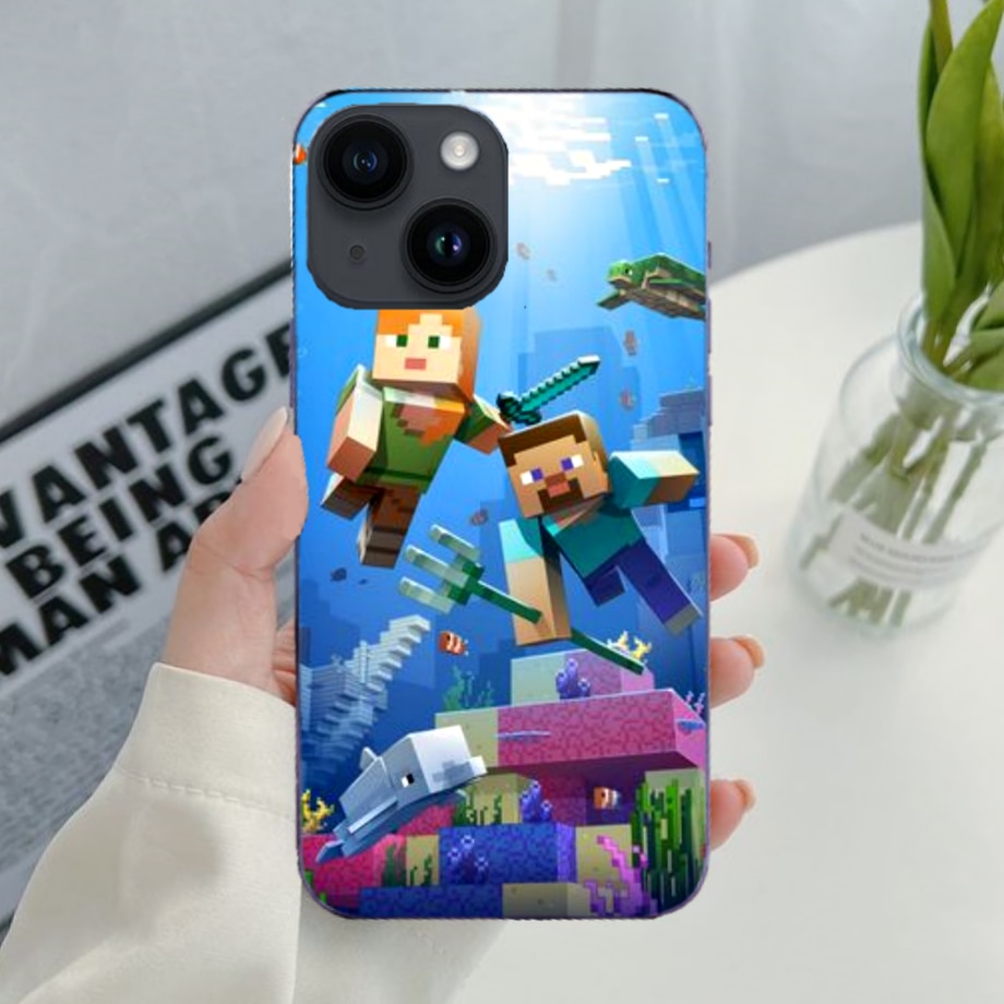 Husa pentru Apple iPhone 11 Pro din Silicon model Minecraft World - 4 -  eMAG.ro