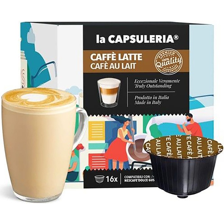 Caffe Latte, 96 capsule compatibile Nescafe® Dolce Gusto®, La Capsuleria