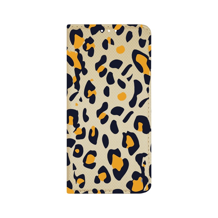 Husa BestCase® Tip Carte, Flip Cover, Compatibila Cu Samsung Galaxy A14 5G / 4G, Leopard Pattern, Inchidere Magnetica, Buzunar Card, FLG 1031