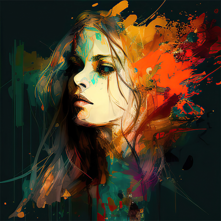 Tablou Canvas Colorful Beauty H 70 x L 140