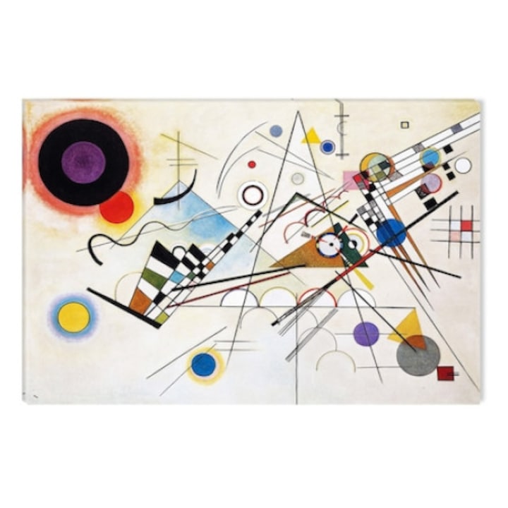 Tablou Kandinski Abstract II, luminos in intuneric, 33 x 24 cm