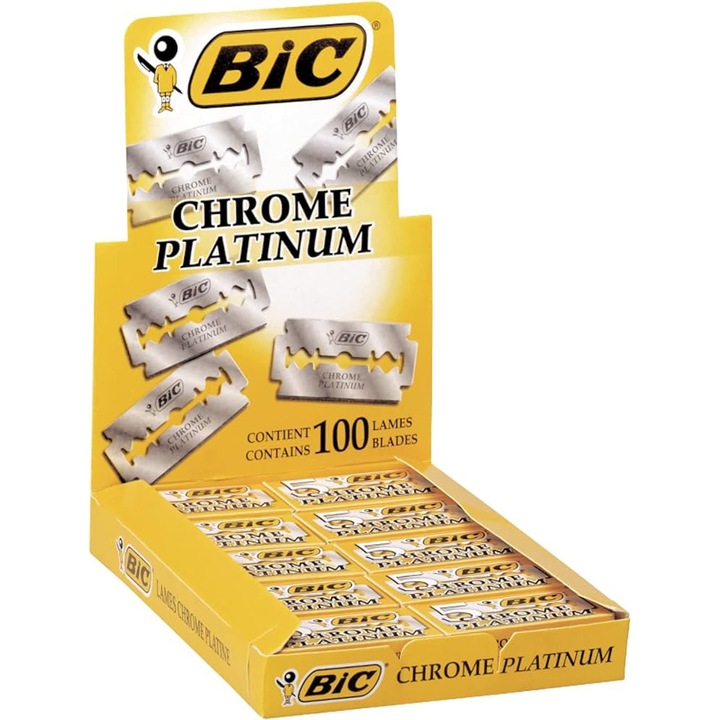 Set 100 rezerve, lame pentru aparat de ras BIC Chrome Platinum, 5 x 20buc