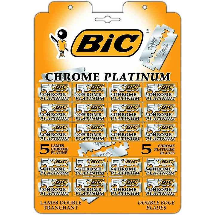 BIC utántöltő készlet, Chrome Platinum borotvapenge, 5 x 20 db, 100 db-os