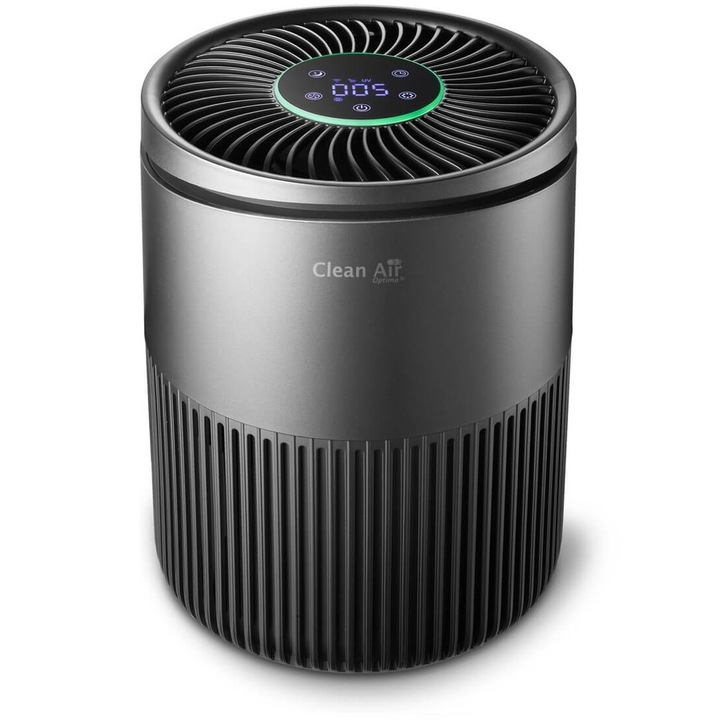 Purificator de aer CleanAir Optima CA 503T, Wi-Fi, Ionizare, Lampa UV-C, Filtru TRUE HEPA, Carbon Activ, Difuzor aroma