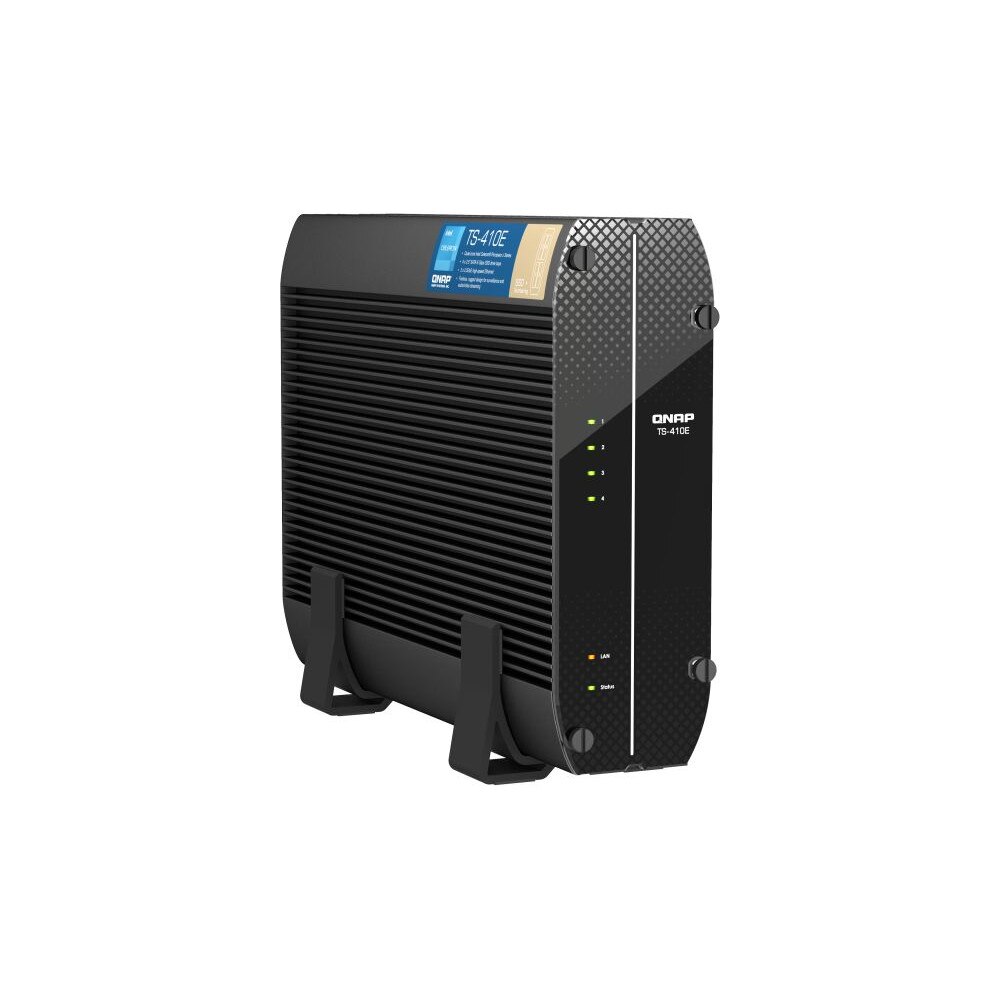 NAS QNAP TS-410E-8G - Tour De Stockage 4 Baies (sans Disques) - 8 Go RAM - USB 3.2 - Pour Sauvegarde, Médias, Bureau à Domicile Ou PME - 6