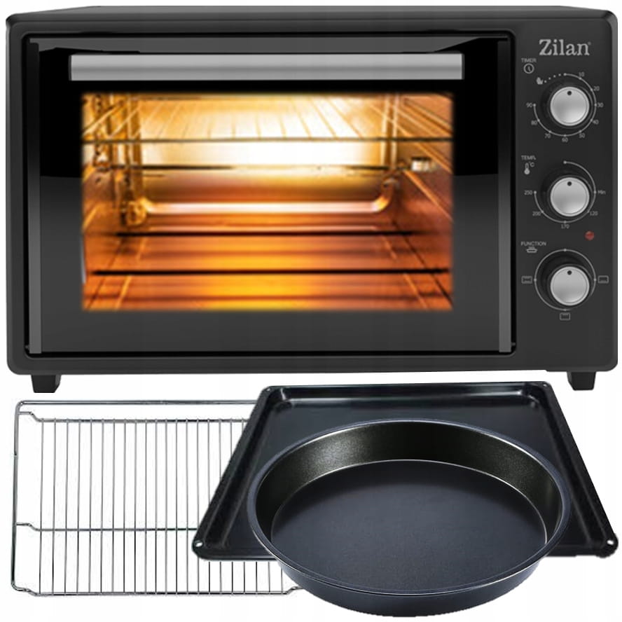 Cuptor electric Zilan ZLN8894 Negru, capacitate 35 litri, geam
