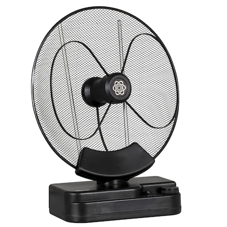 Antena TV camera VA0090 Vayox, pentru televiziune terestra DVB-T/DVB-T2, Cu amplificator reglabil, interioara, VHF, UHF, FULL HD, 4K, filtru LTE 4G, Cablu 1.3m, Negru