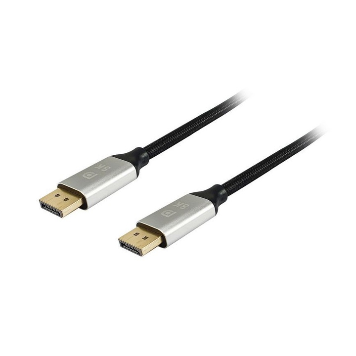 EQuip DisplayPort to DisplayPort 1.4 8K/60Hz Premium Kábel 5m Fekete, Kábel