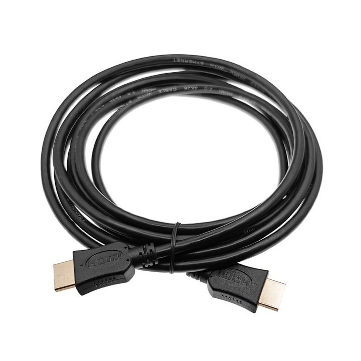Cablu, Alantec, HDMI, V2.0 cu Ethernet, conectori placati cu aur, 5m, Negru