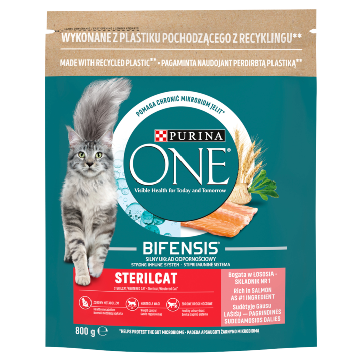 Macskaeledel, Purina One, Lazac, 800g