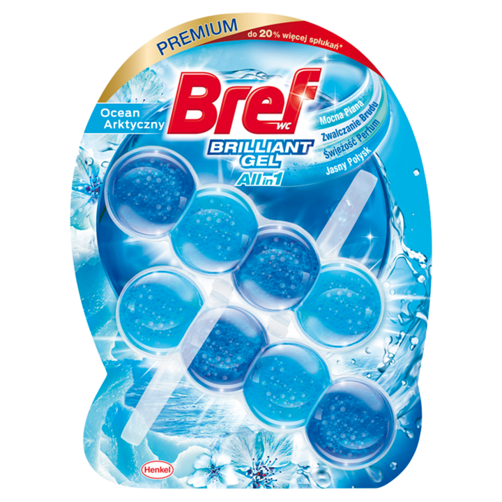 2 db WC-frissítő készlet Brilliant Gel, Brief, Arctic Ocean, 84 g