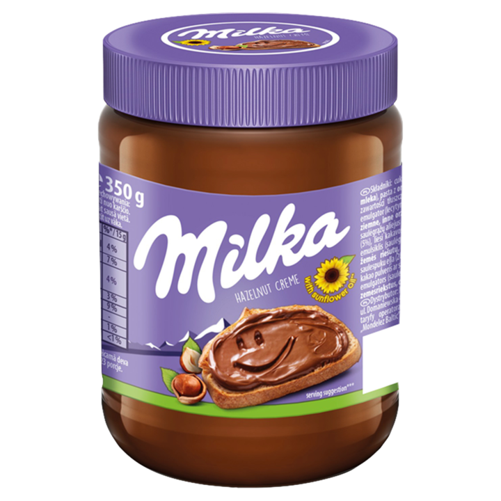 Crema tartinabila Milka cu alune de padure, 350g