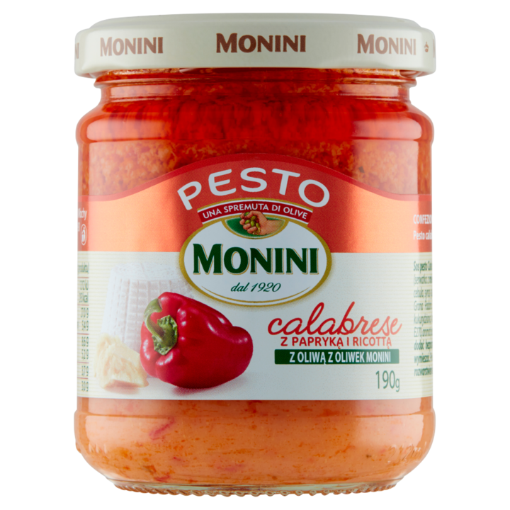 Sos Pesto Calabrese Monini, 23% ulei de masline, 190g