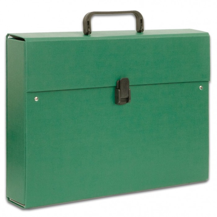 Папка A4, Penmate, PVC, зелена, 36x26.5x6.5см