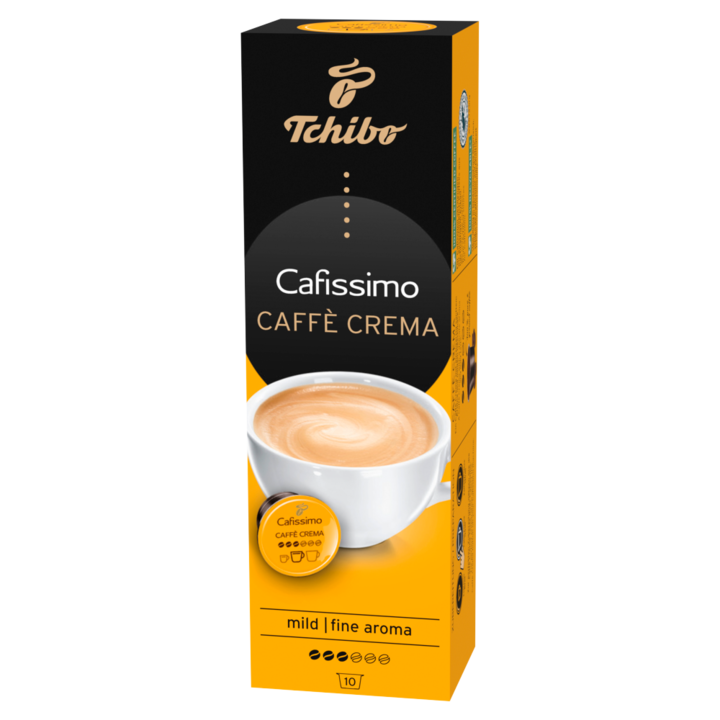 Комплект 10 кафе капсули Tchibo Cafissimo Caffe Crema, 70 г