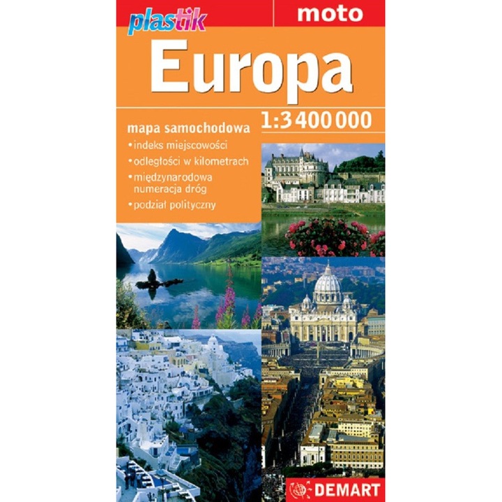 Europa 1:3400 000 mapa samochodowa Praca zbiorowa