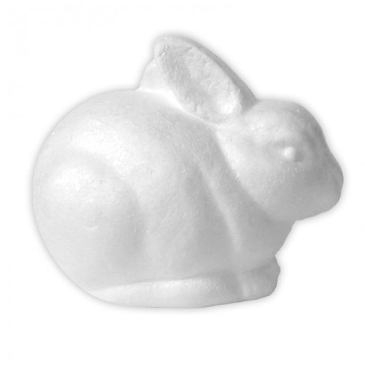 Set 3 iepurasi polistiren, dp Craft, alb, 11x13x30cm