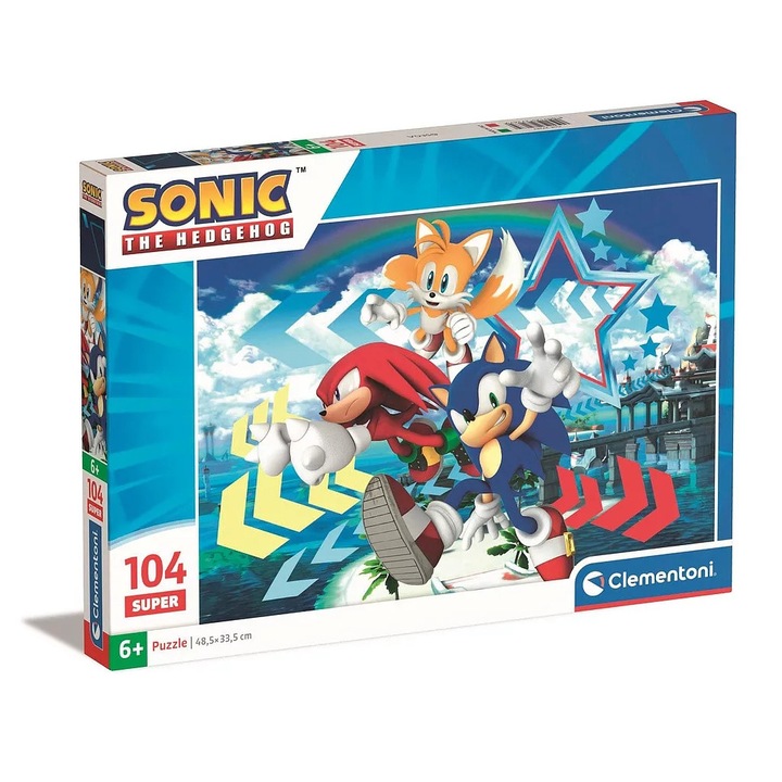 Пъзел 104 Super Color Sonic, Clementoni, Многоцветен