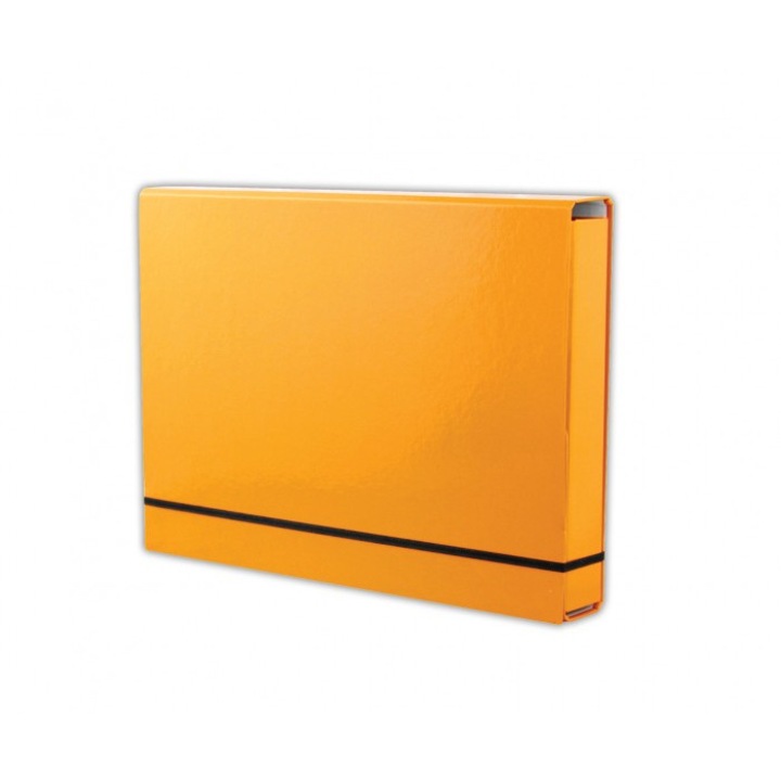 Mapa cu banda elastica Penmate, A4, Portocaliu