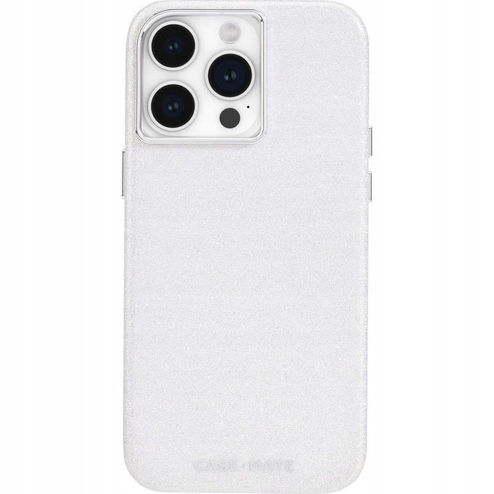 Husa telefon, Case mate, Compatibil cu iPhone 15 Pro Max, Alb