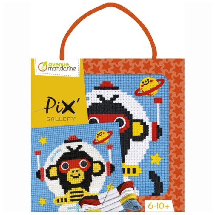 Broderie Pix Gallery Cosmonaut, 14x2x14 cm, Avenue Mandarine