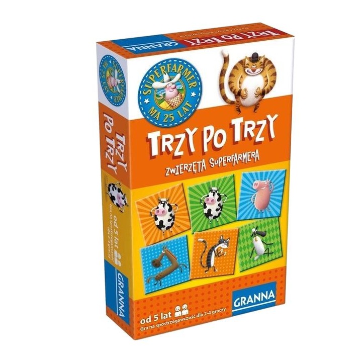 Társasjáték, Granna, 5év+, Lengyel nyelv, Többszínű