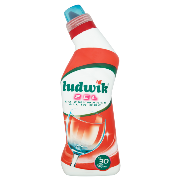 Препарат за съдове, Ludwik, All In One, 750 ml, 30 цикъла на пране, защита от стъкло и неръждаема стомана