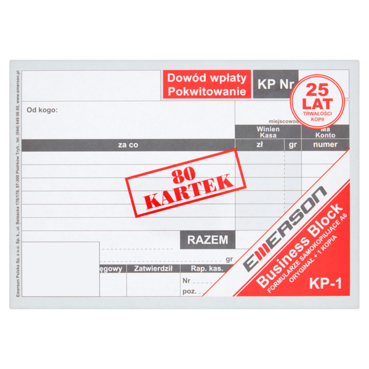 Формуляри А6, Emerson, 80 бр