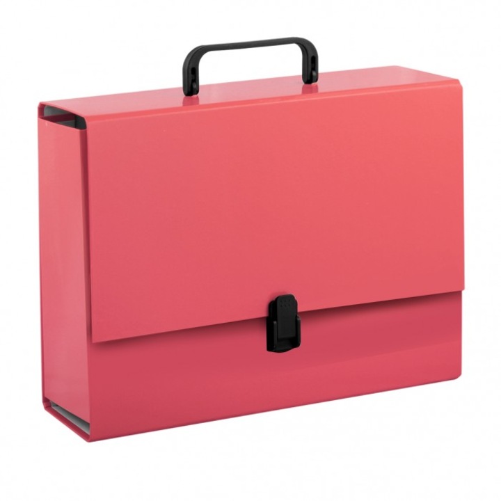 Папка с дръжка, Penmate, A4, 10 см, Розова