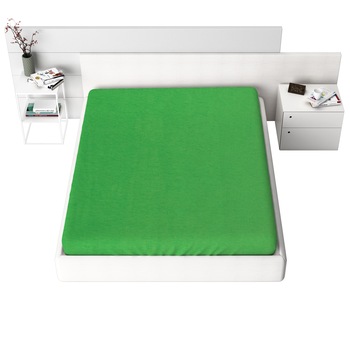 Cearceaf de pat Jersey cu elastic 120x200 cm, Verde Special No.20 Cearceaf de pat Jersey cu elastic 120x200 cm, Verde Special No.20