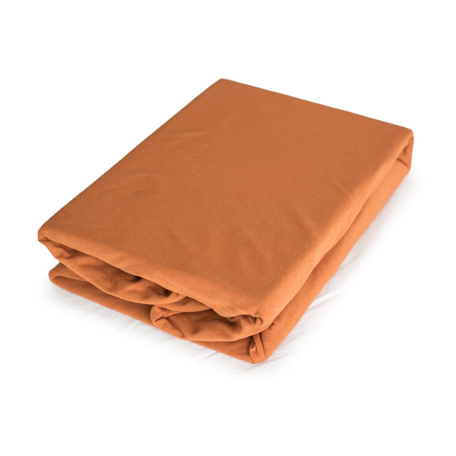 Cearceaf de pat Jersey cu elastic 120x200 cm, Maro