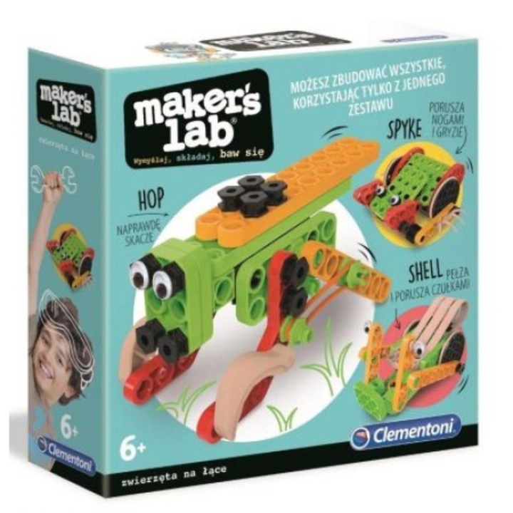 Set de constructie, Clementoni, 130 de piese, Multicolor, 6 ani+