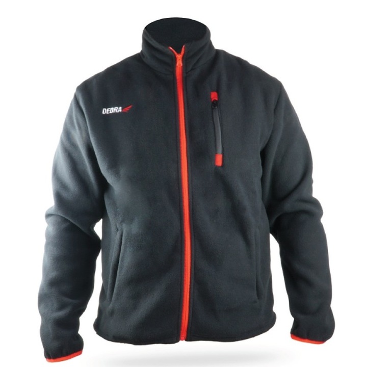 Hanorac sport barbati 300G/M2, Dedra, Fleece, Negru