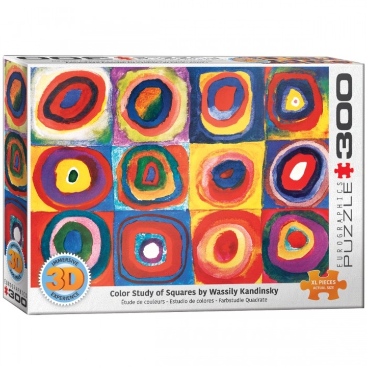 Пъзел, 300 части, Eurographics, 3D, Kandinsky Study Squares
