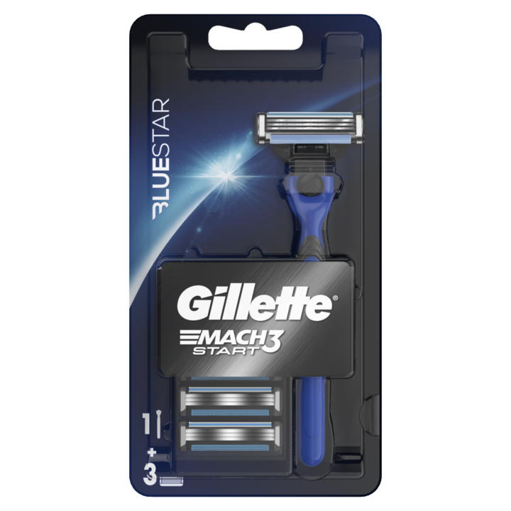Aparat de ras clasic Gillette Mach3 Start, Aqua-Grip
