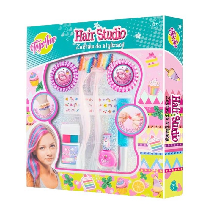 Set accesorii pentru fetite, Stnux, plastic, 8 ani+, multicolor