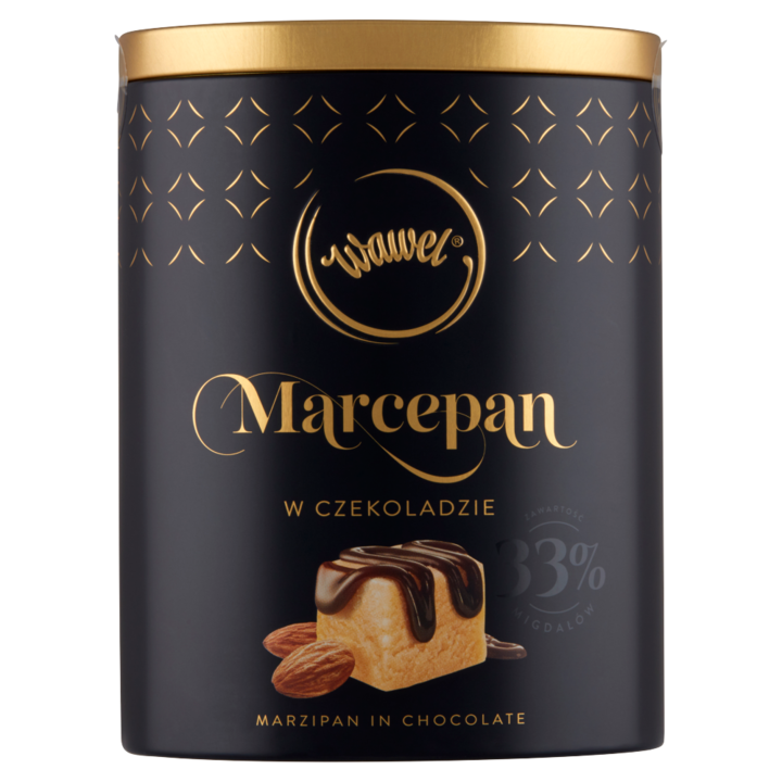 Martipan in ciocolata, Wavel, 200 g, Negru/Auriu