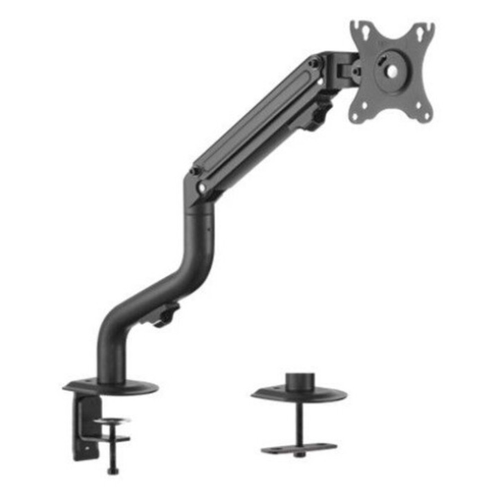 Gembird MA-DA1-02 Adjustable Tilting Desk Display Mounting Arm 17”-32” Black, 212833, Fali-, monitor-, projektortartó