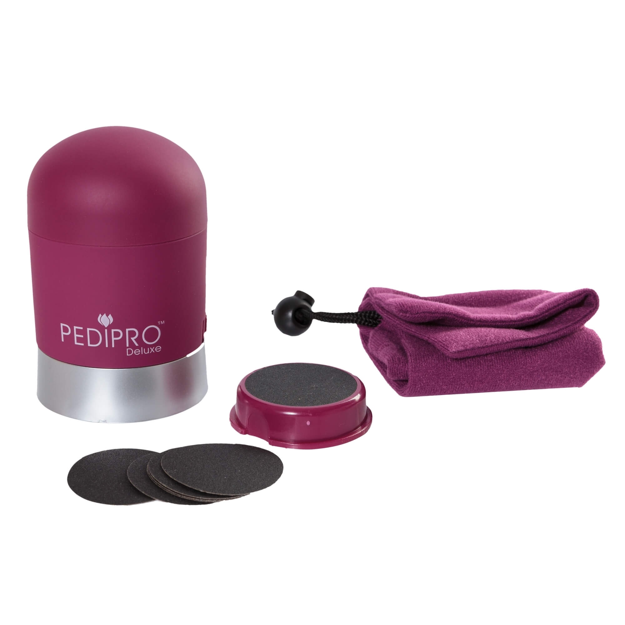 Set pedichiura electric PediPro Deluxe, 12 piese, Violet