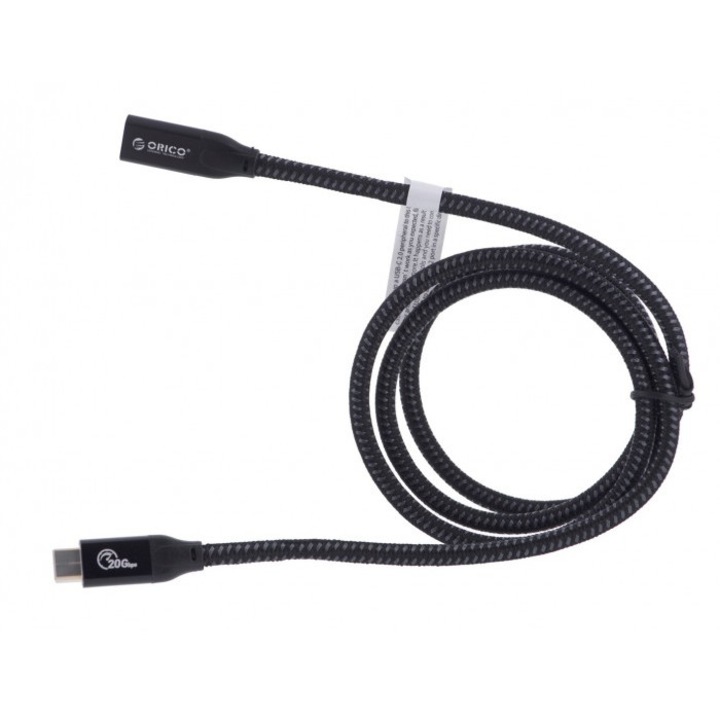 Cabluri USB-C, Orico, 3.2, 20 Gbit/s, 1m, negru