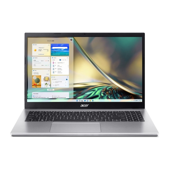 Лаптоп Acer Aspire 3 A315-44P-R3FX с AMD Ryzen 7 5700U (1.8-4.3GHz, 8M), 16 GB, 512GB M.2 NVMe SSD, AMD Radeon RX Vega 8, Windows 11 Home, Сребрист