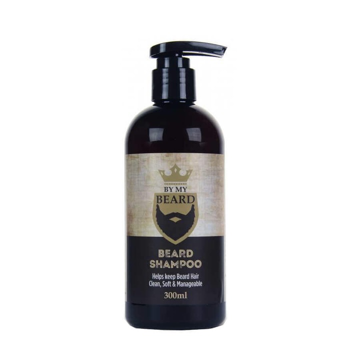Sampon pentru barba si barba, By My Beard, pentru barbati, hidrateaza parul, faciliteaza coafarea, curata temeinic, inmoaie parul, aroma placuta, 300ml
