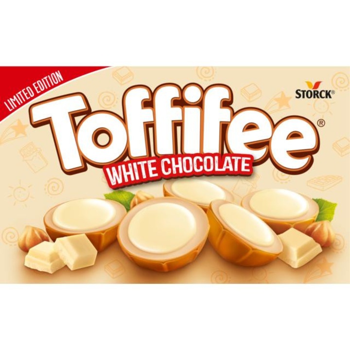 Bomboane Toffifee white chocolate, 125 gr