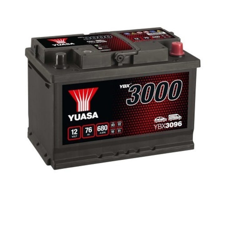 Акумулатор Yuasa, YBX3000, 76Ah, 680A, R+