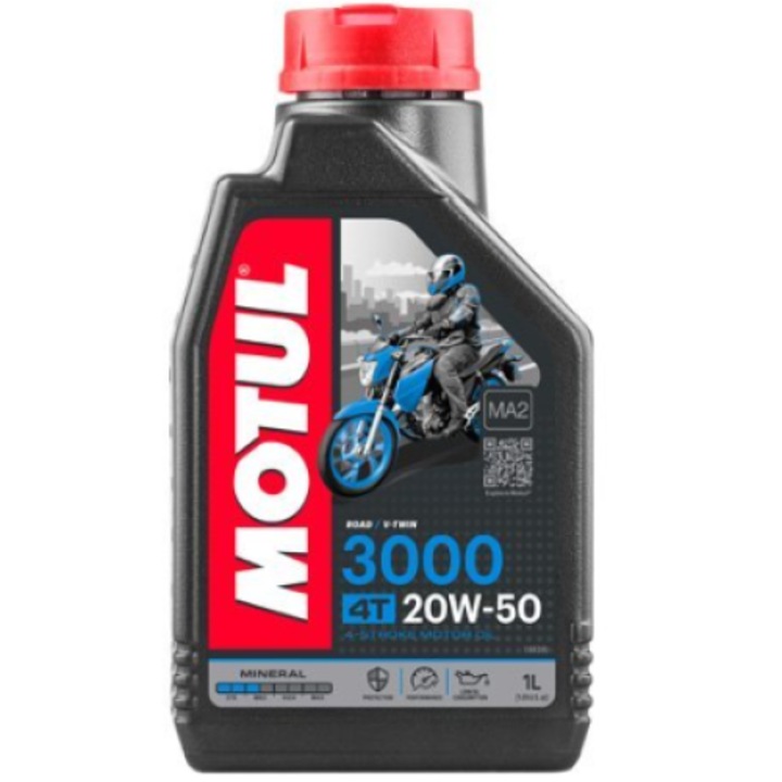 Ulei motor moto 4T MOTUL 3000 20W50, volum 1 litru, mineral