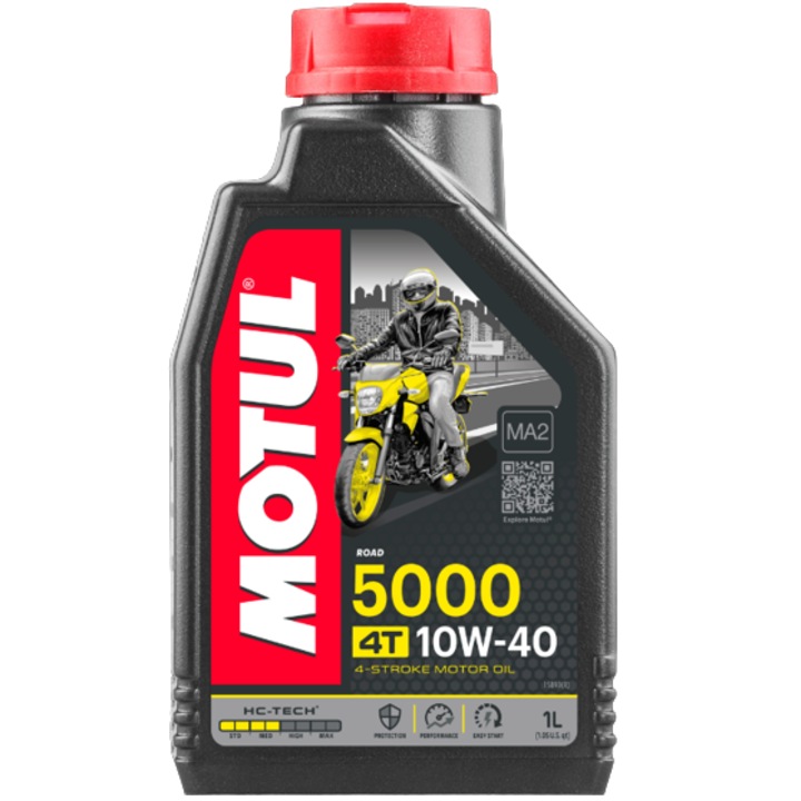 Ulei motor moto 4T MOTUL 5000 10W40, volum 1 litru, sintetic