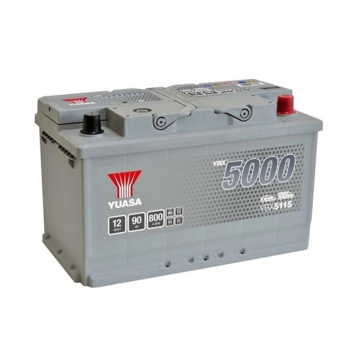 Акумулатор Yuasa, YBX5000, 90Ah, 800A, R+