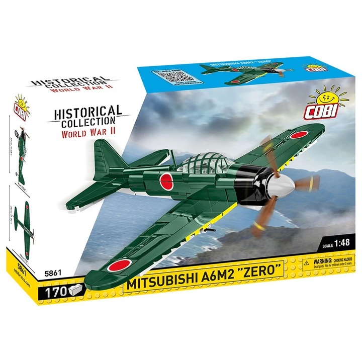 Set de Construit Mitsubishi A6M2 Zer, 170 piese